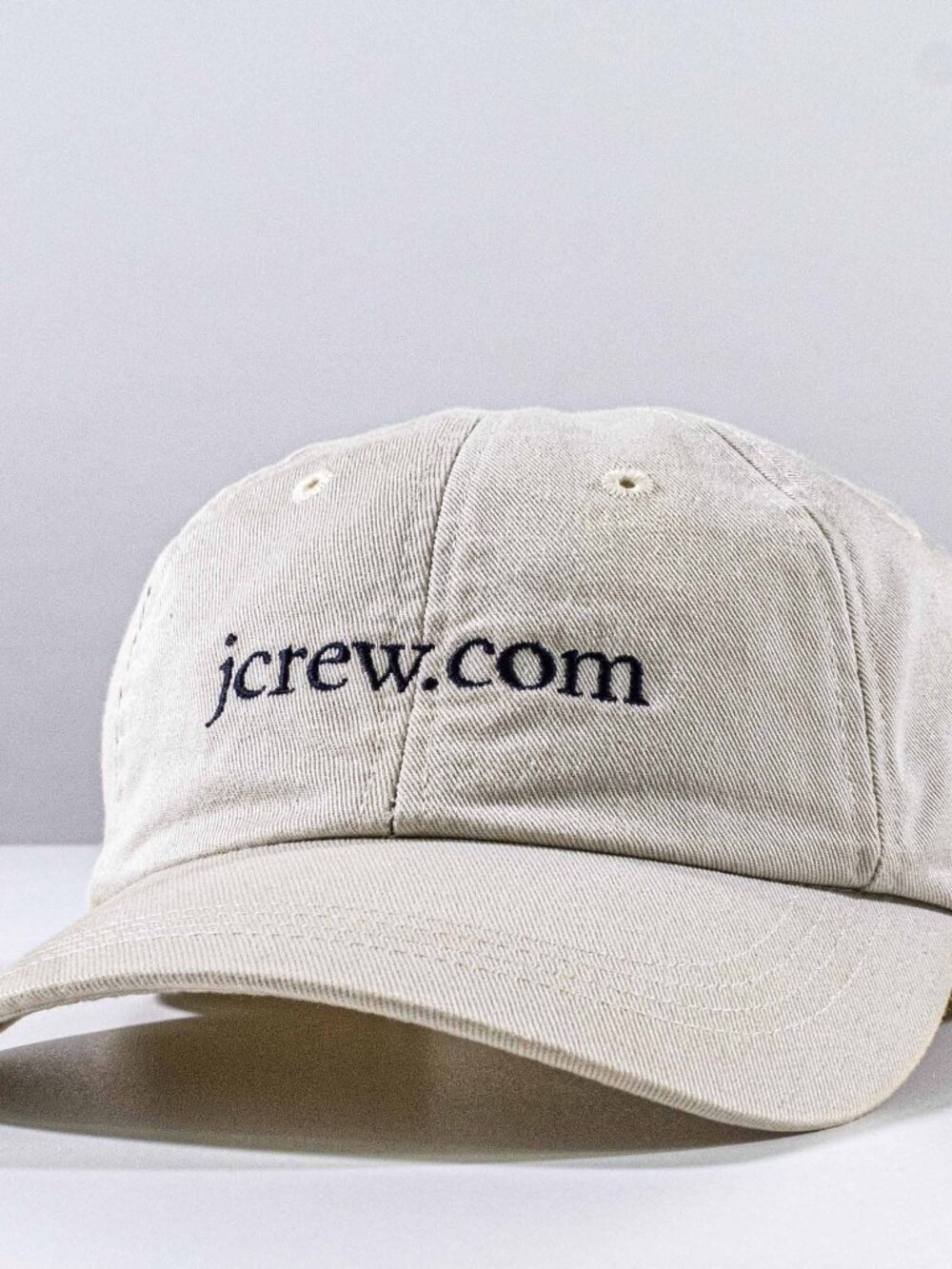 Vintage 90s J Crew Dot Com Hat Spell Out Y2K jcrew.com Snapback Beige